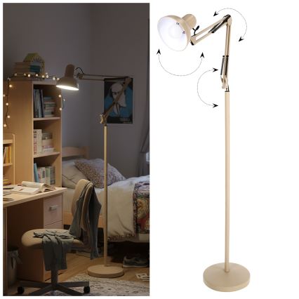 Brilagi - Lampada da terra flessibile TASKER 1xE27/60W/230V 184 cm beige