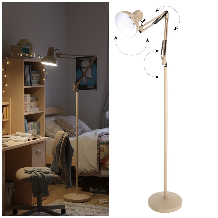 Brilagi - Lampada da terra flessibile TASKER 1xE27/60W/230V 184 cm beige