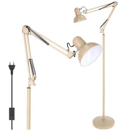 Brilagi - Lampada da terra flessibile TASKER 1xE27/60W/230V 184 cm beige
