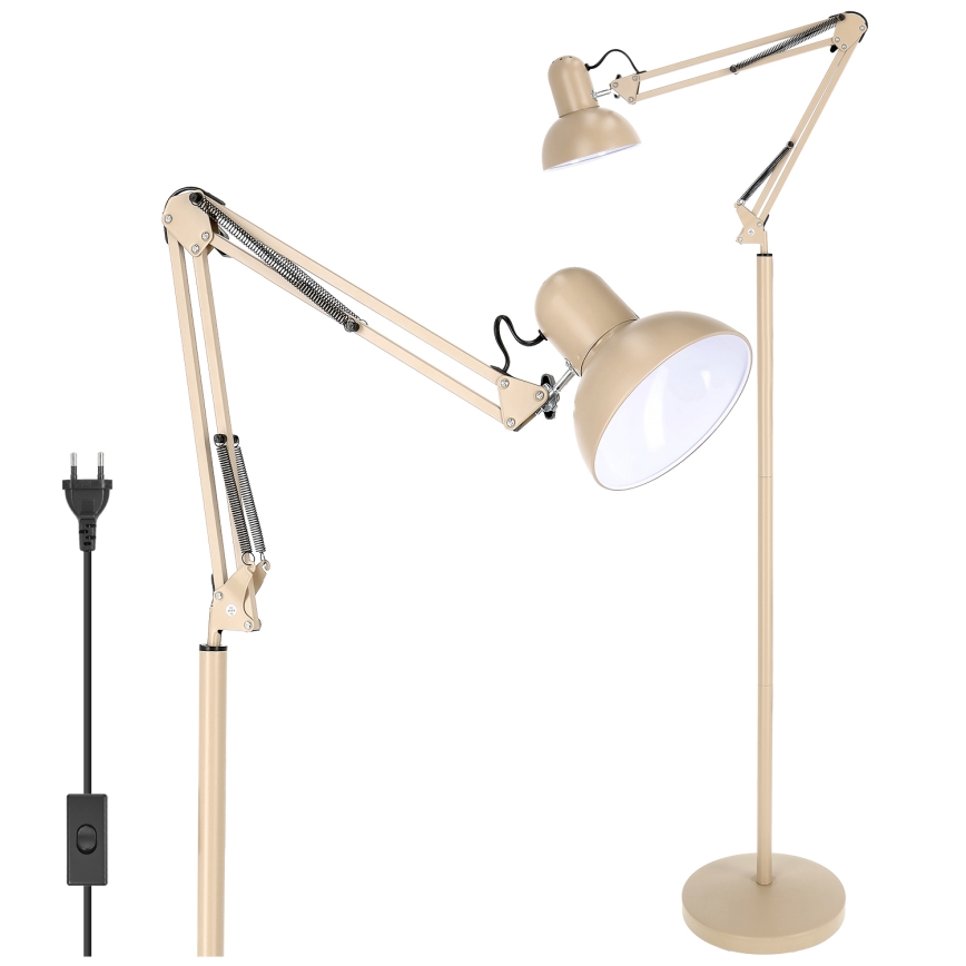 Brilagi - Lampada da terra flessibile TASKER 1xE27/60W/230V 184 cm beige