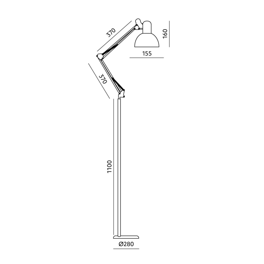 Brilagi - Lampada da terra flessibile TASKER 1xE27/60W/230V 184 cm beige