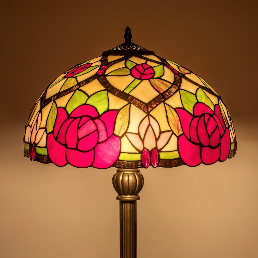 Brilagi - lampada da terra in stile Tiffany GARLAN 2xE27/60W/230V