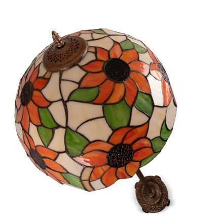 Brilagi - lampada da terra in stile Tiffany in vetro colorato SUNFLOWER 2xE27/60W/230V