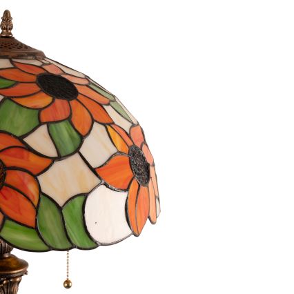 Brilagi - lampada da terra in stile Tiffany in vetro colorato SUNFLOWER 2xE27/60W/230V