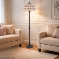 BRILAGI - lampada da terra in vetro Tiffany DORAN 2xE27/60W/230V