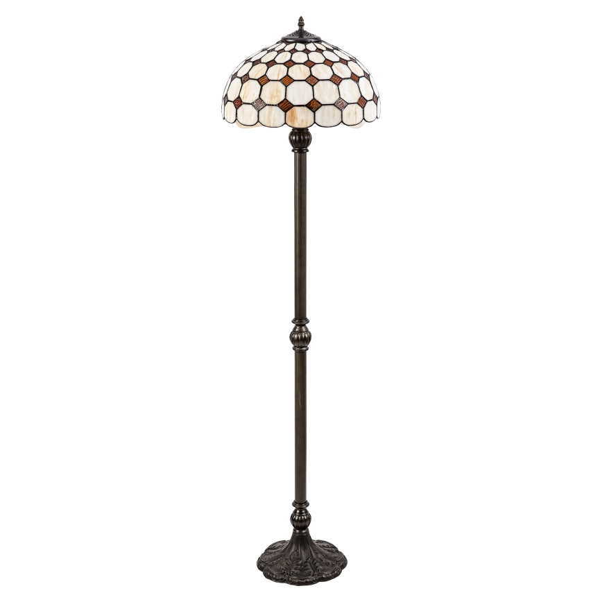 Brilagi - lampada da terra in vetro Tiffany DORAN 2xE27/60W/230V
