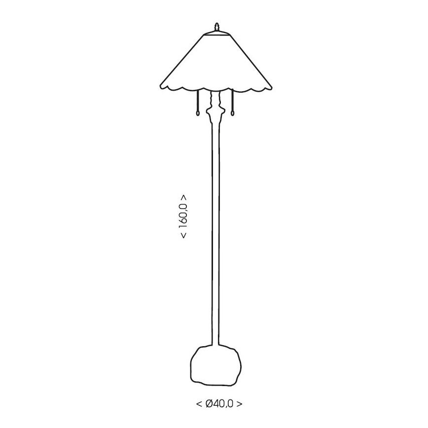 Brilagi - Lampada da terra in vetro Tiffany JUNGLE 2xE27/60W/230V