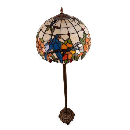 Brilagi - Lampada da terra in vetro Tiffany JUNGLE 2xE27/60W/230V