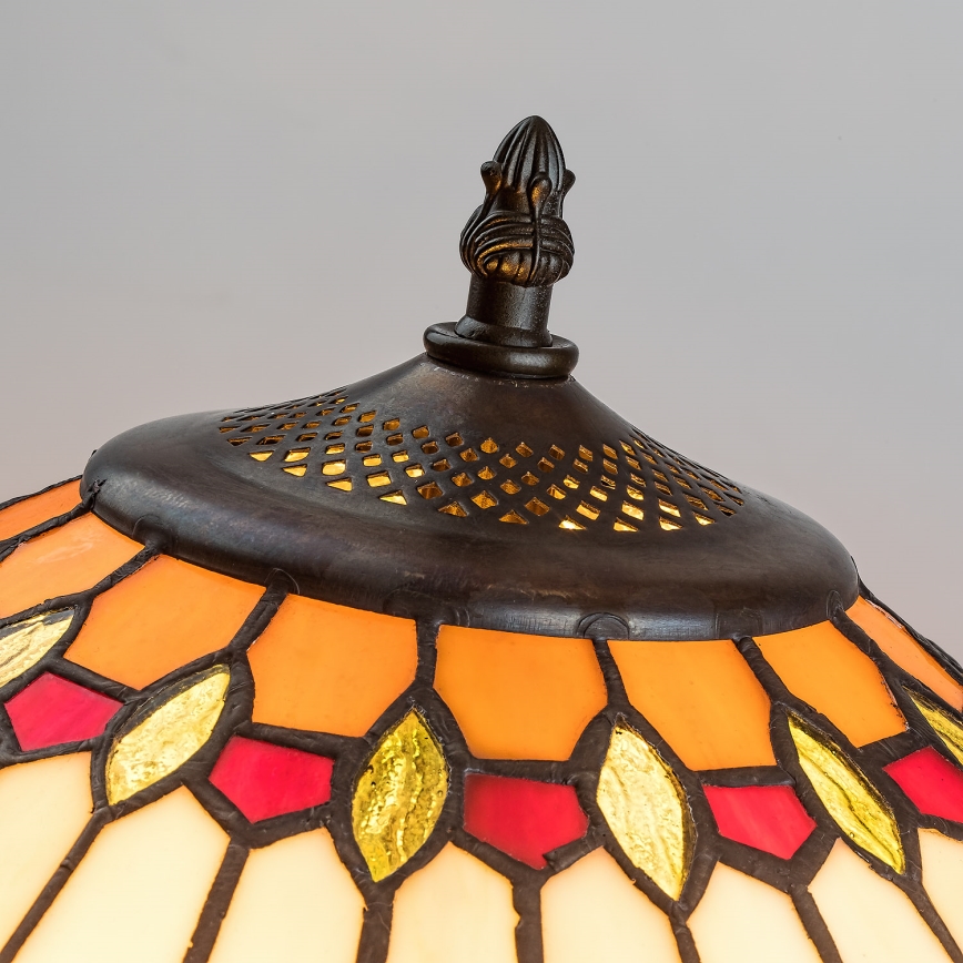 Brilagi - Lampada da terra in vetro Tiffany LUISA 2xE27/60W/230V