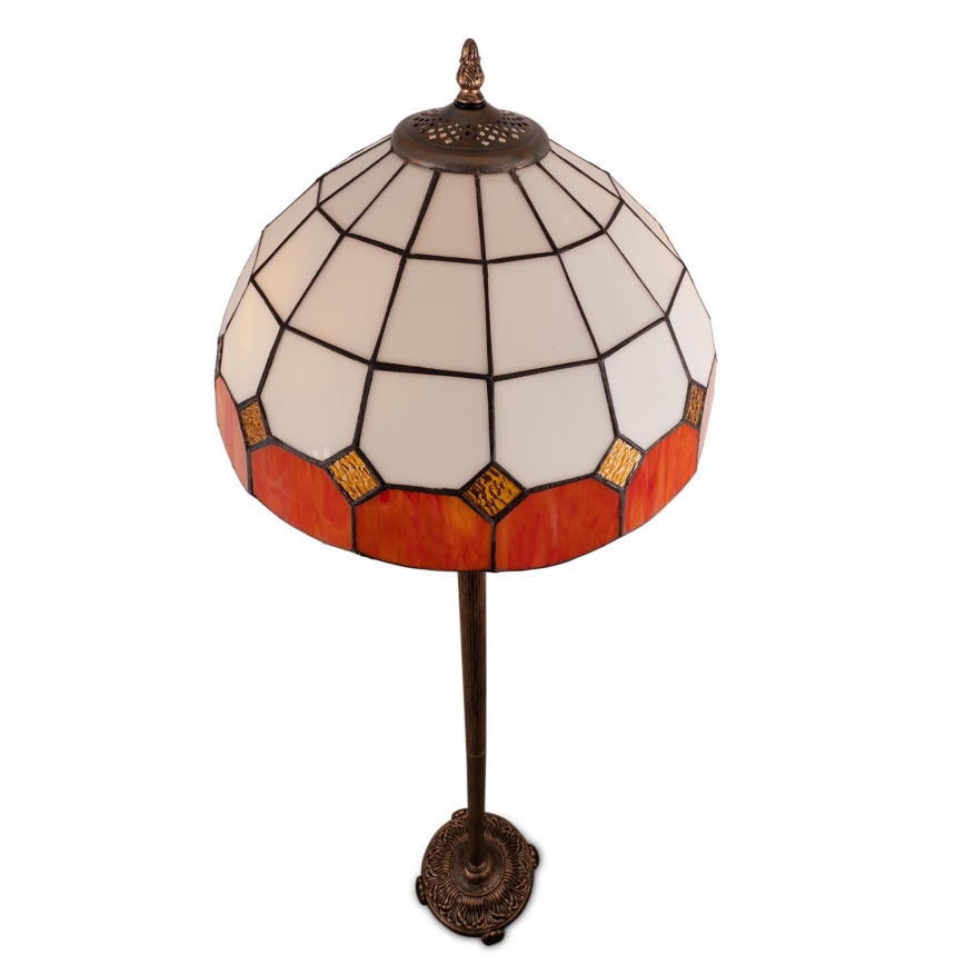Brilagi - Lampada da terra in vetro Tiffany SIENNA 2xE27/60W/230V