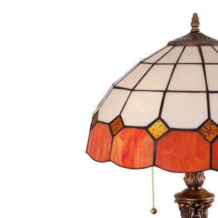 Brilagi - Lampada da terra in vetro Tiffany SIENNA 2xE27/60W/230V