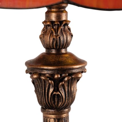Brilagi - Lampada da terra in vetro Tiffany SIENNA 2xE27/60W/230V