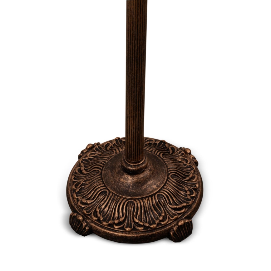 Brilagi - Lampada da terra in vetro Tiffany SIENNA 2xE27/60W/230V