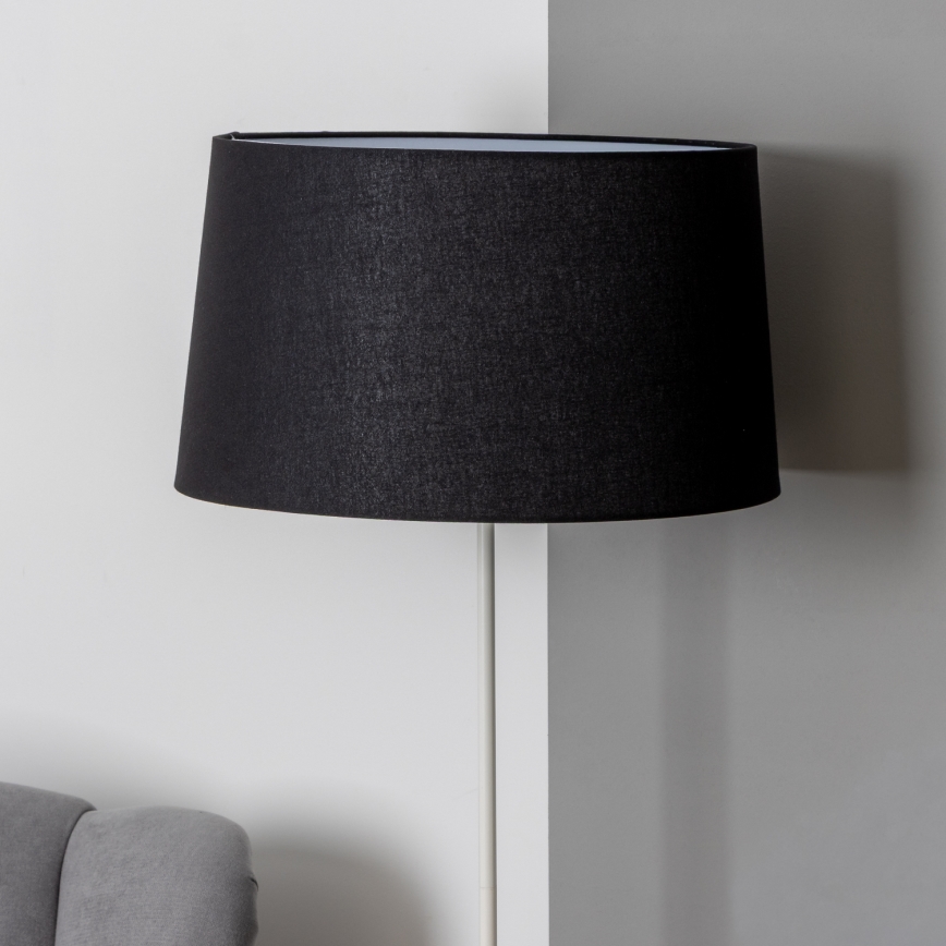 Brilagi - Lampada da terra LED CERIA, 1x E27/40W/230V, Ø 45 cm, nera/bianca