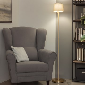 Brilagi - Lampada da terra LED CERIA 1xE27/20W/230V Ø 20,5 cm bianca/oro