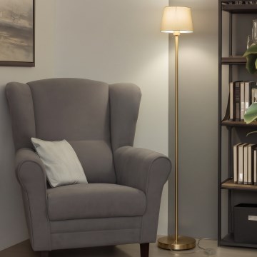 Brilagi - Lampada da terra LED CERIA 1xE27/20W/230V Ø 20,5 cm grigio/oro