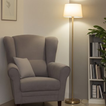 Brilagi - Lampada da terra LED CERIA 1xE27/20W/230V Ø 30 cm beige/oro