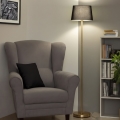 Brilagi - Lampada da terra LED CERIA 1xE27/20W/230V, Ø 30 cm, nero/oro