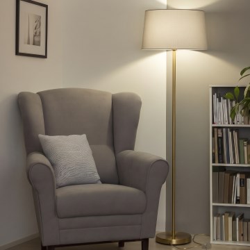 Brilagi - Lampada da terra LED CERIA 1xE27/20W/230V Ø 45 cm grigia/oro