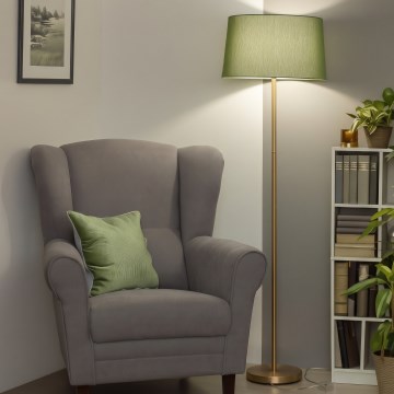 Brilagi - Lampada da terra LED CERIA 1xE27/20W/230V Ø 45 cm verde/dorata