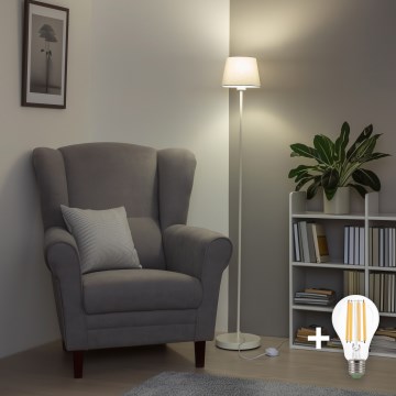 Brilagi - Lampada da terra LED CERIA 1xE27/40W/230V diam. 20,5 cm grigio/bianco