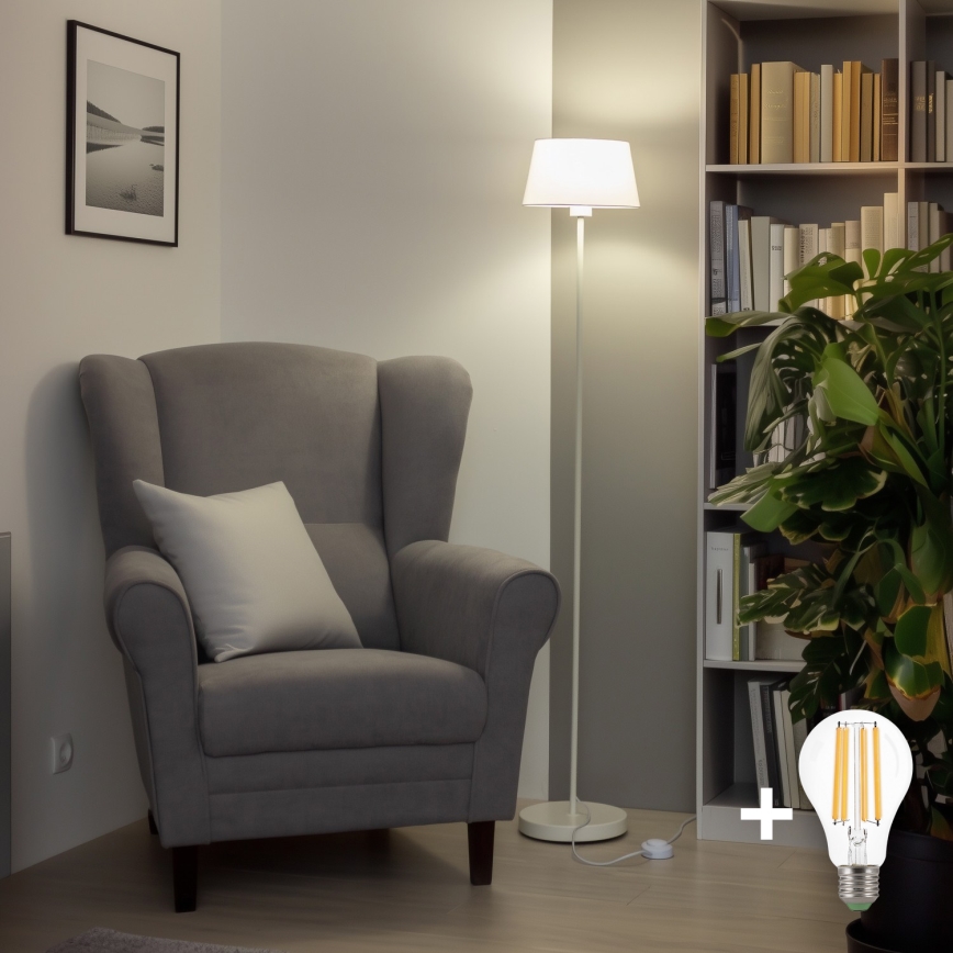 Brilagi - lampada da terra LED CERIA 1xE27/40W/230V Ø 25 cm bianca