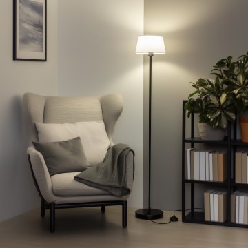 Brilagi - Lampada da terra LED CERIA 1xE27/40W/230V Ø 25 cm bianco/nero