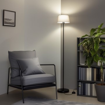 Brilagi - Lampada da terra LED CERIA 1xE27/40W/230V Ø 25 cm grigio/nero