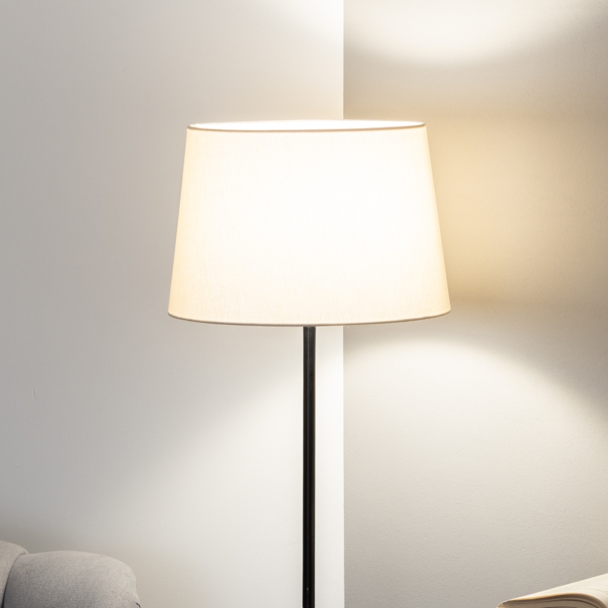 Brilagi - Lampada da terra LED CERIA 1xE27/40W/230V Ø 30 cm beige/nera