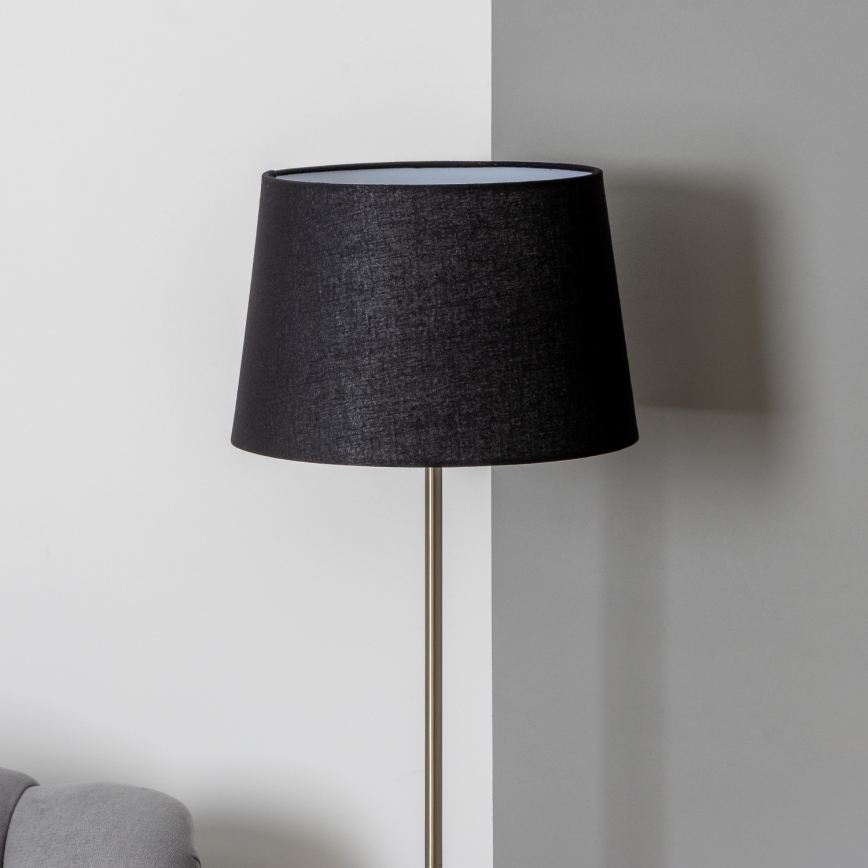 Brilagi - Lampada da terra LED CERIA 1xE27/40W/230V Ø 30 cm nero/cromo opaco