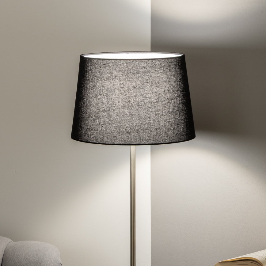 Brilagi - Lampada da terra LED CERIA 1xE27/40W/230V Ø 30 cm nero/cromo opaco