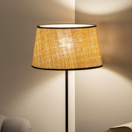 Brilagi - Lampada da terra LED CERIA 1xE27/40W/230V Ø 35 cm beige/nero