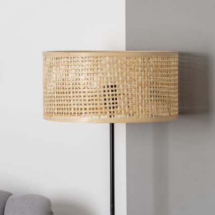 Brilagi - Lampada da terra LED CERIA 1xE27/40W/230V Ø 40 cm bambù/nero