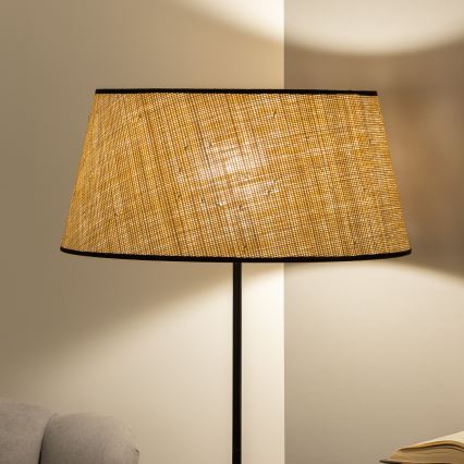 Brilagi - Lampada da terra LED CERIA 1xE27/40W/230V Ø 50 cm beige/nero