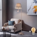 BRILAGI - Lampada da terra LED CERIA 1xE27/60W/230V + LED/2,1W Ø 30 cm cromo opaco/grigio