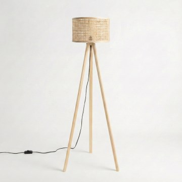 Brilagi - Lampada da terra LED CERIA 1xE27/60W/230V Ø 25 cm beige