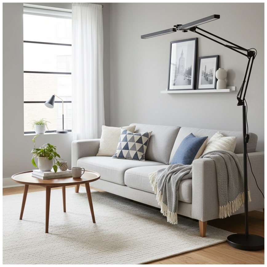 Brilagi - Lampada da terra dimmerabile e flessibile VARIO LED/14W/230V 3000-6000K 157 cm nera