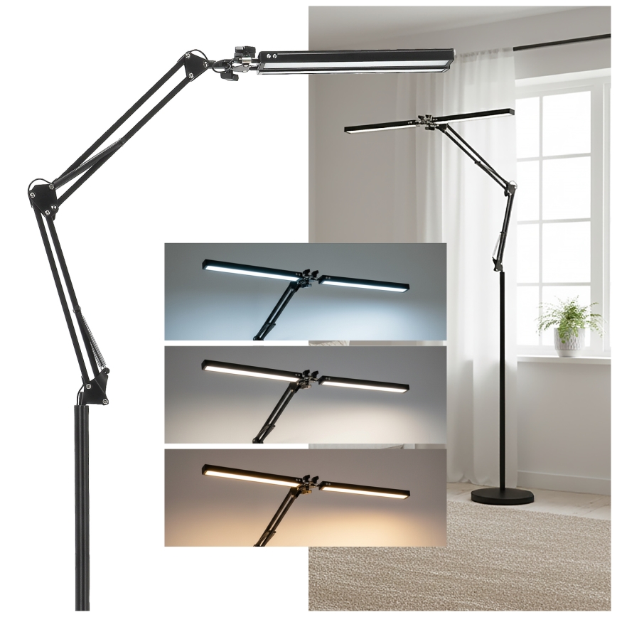 Brilagi - Lampada da terra dimmerabile e flessibile VARIO LED/14W/230V 3000-6000K 157 cm nera