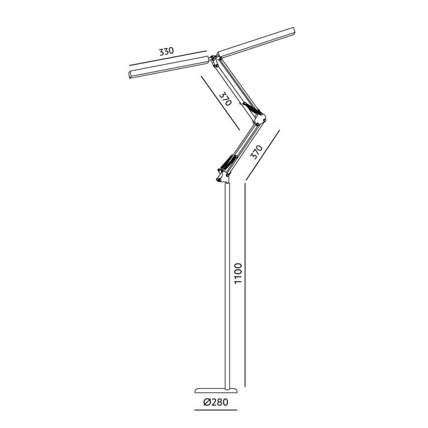 Brilagi - Lampada da terra dimmerabile e flessibile VARIO LED/14W/230V 3000-6000K 157 cm nera