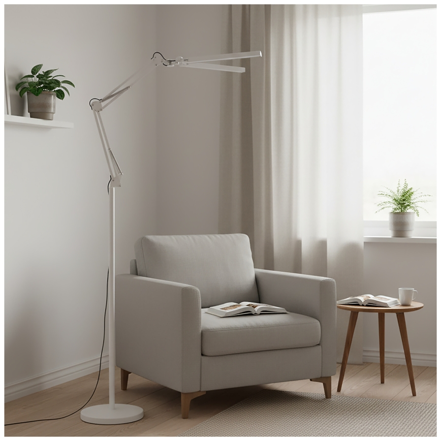 Brilagi - Lampada da terra flessibile e dimmerabile VARIO LED/14W/230V 3000-6000K 157 cm bianca