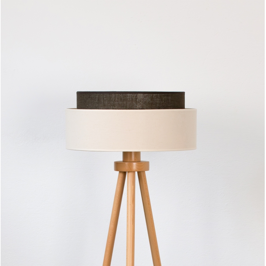 Brilagi - Lampada da terra LED Stile BOHO 1xE27/15W/230V crema/marrone