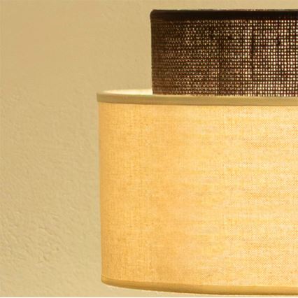 Brilagi - Lampada da terra LED Stile BOHO 1xE27/15W/230V crema/marrone