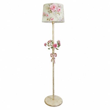BRILAGI - Lampada da terra ROMANCE 1xE27/60W/230V multicolore/beige/patina