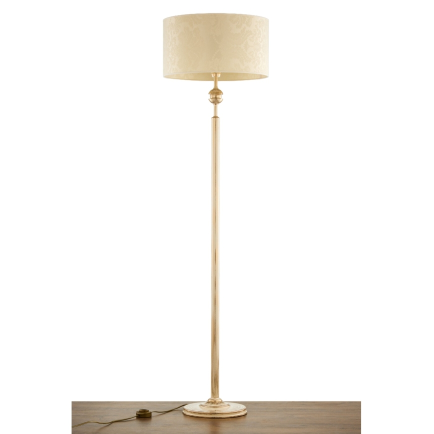 Brilagi - Lampada da terra SAPHIRE 1xE27/15W/230V crema/oro/patina