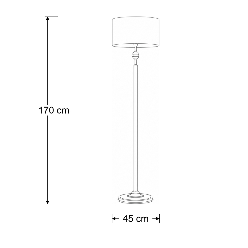Brilagi - Lampada da terra SAPHIRE 1xE27/15W/230V crema/oro/patina