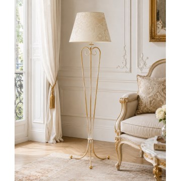 Brilagi - Lampada da terra SONIA 1xE27/15W/230V crema/patina