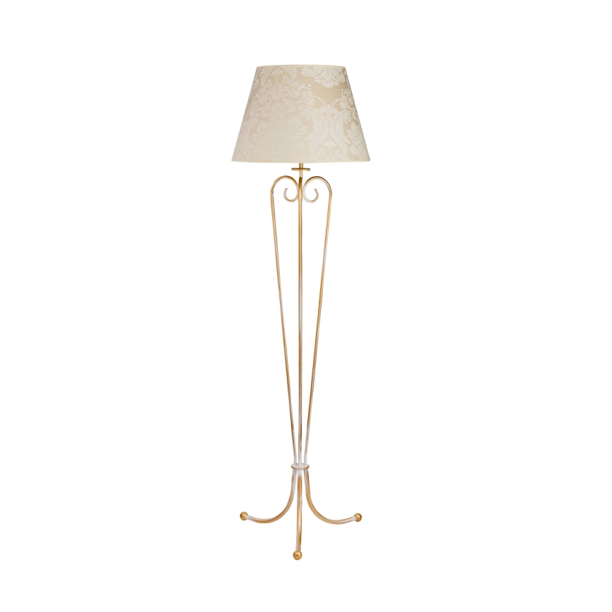 Brilagi - Lampada da terra SONIA 1xE27/15W/230V crema/patina