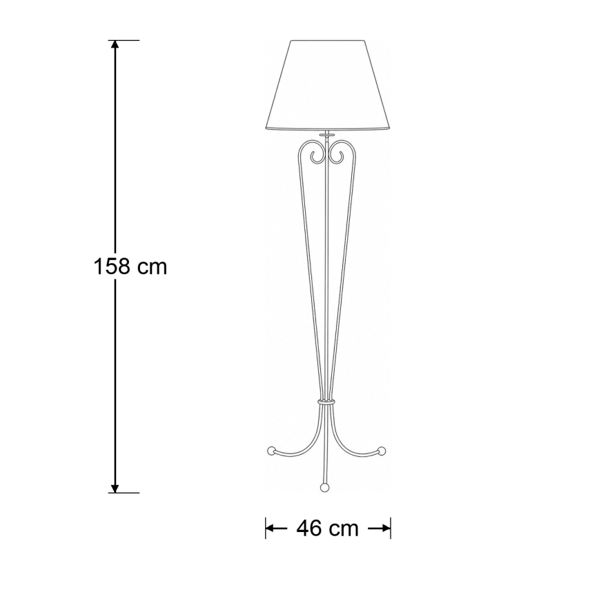 Brilagi - Lampada da terra SONIA 1xE27/15W/230V crema/patina