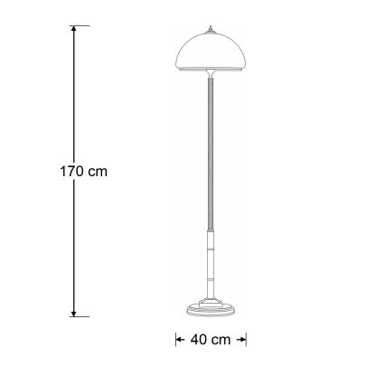 Brilagi - Lampada da terra TAURUS 2xE27/15W/230V bronzo