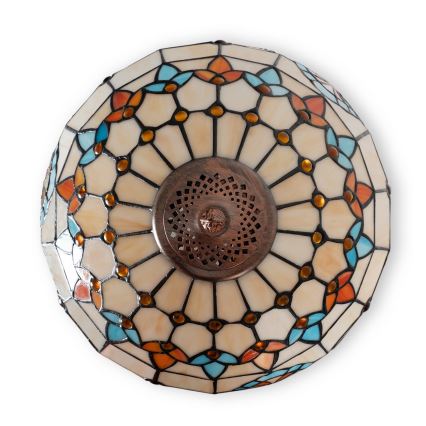 Brilagi - Lampada da terra Tiffany a vetri colorati MIRABELLA 2xE27/60W/230V